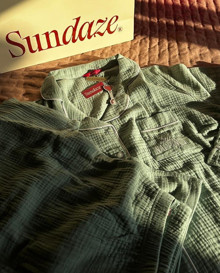 The Dreamy Foam set in sage Green