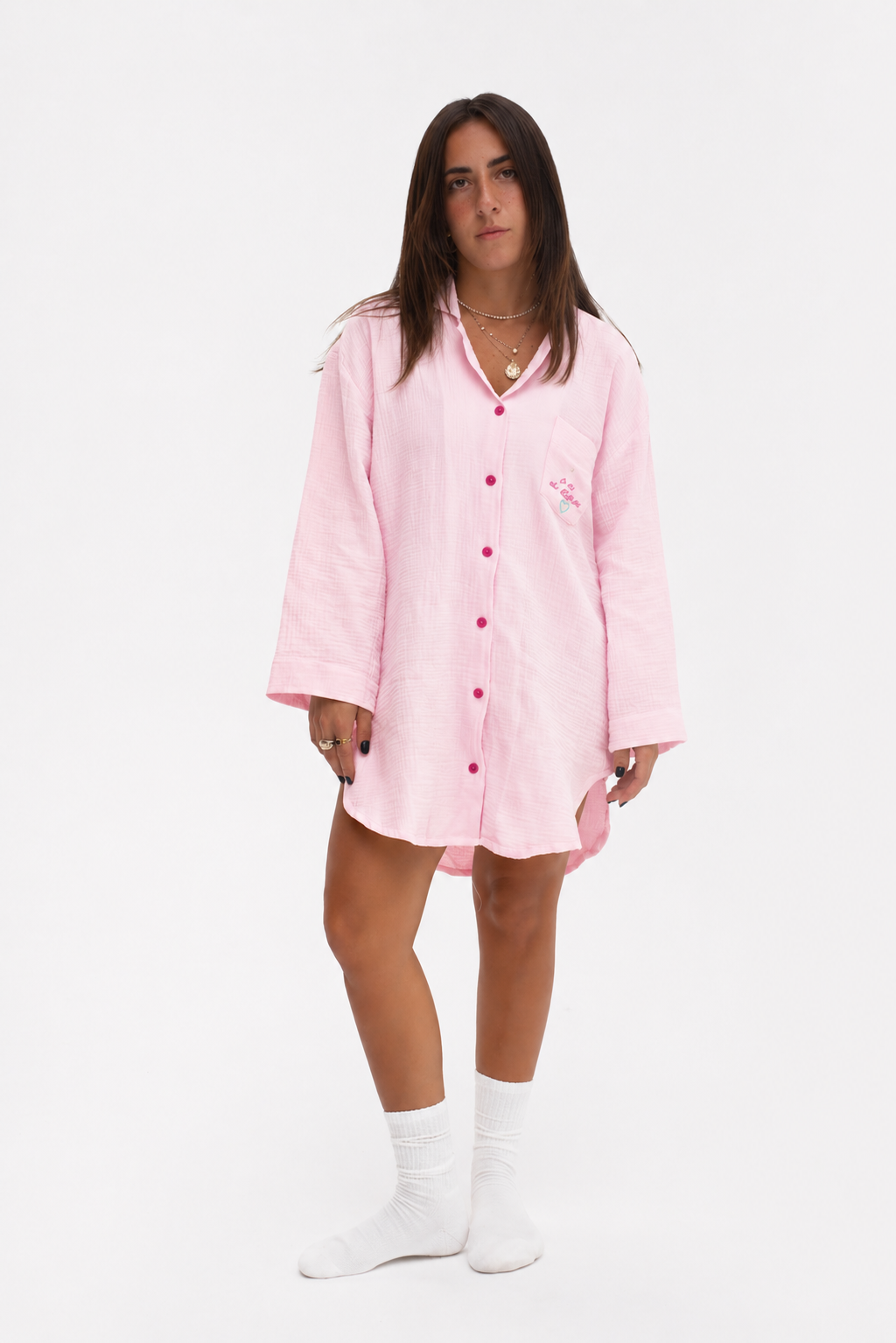 The Slumber Shirt In Powder Pink