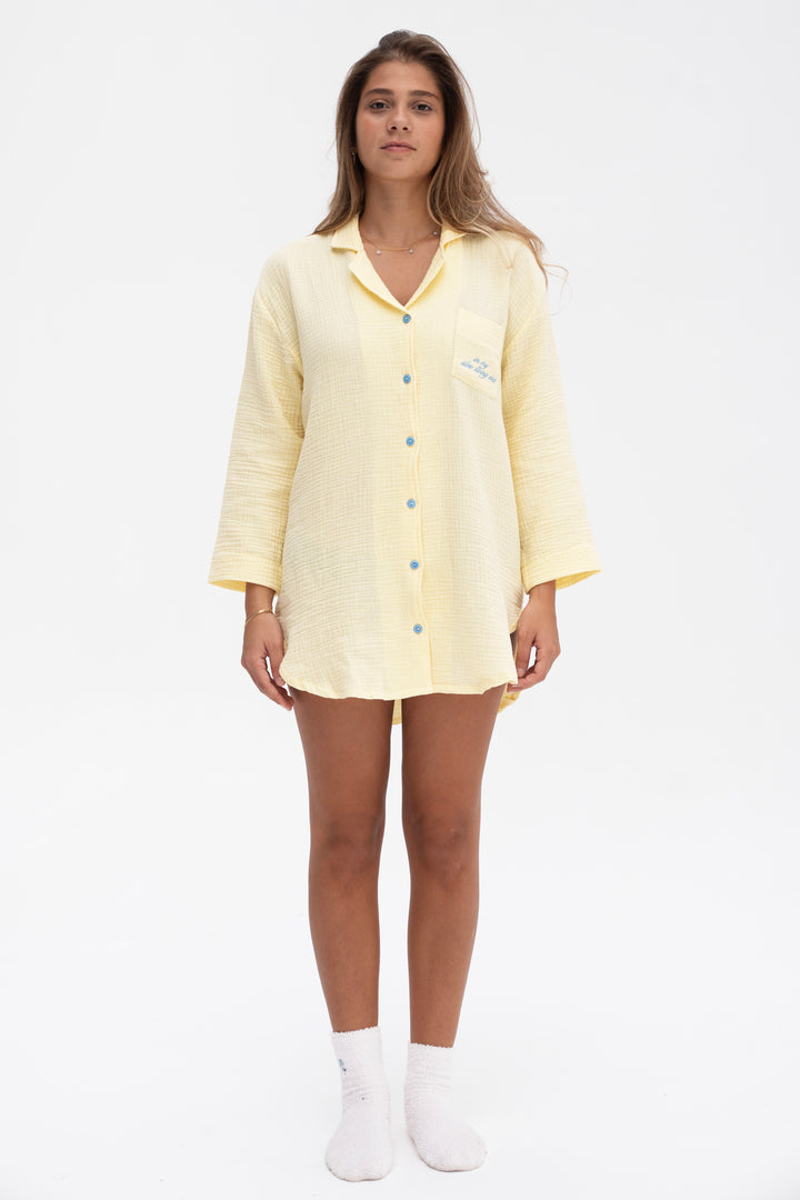The Slumber Shirt in Butter Yellow