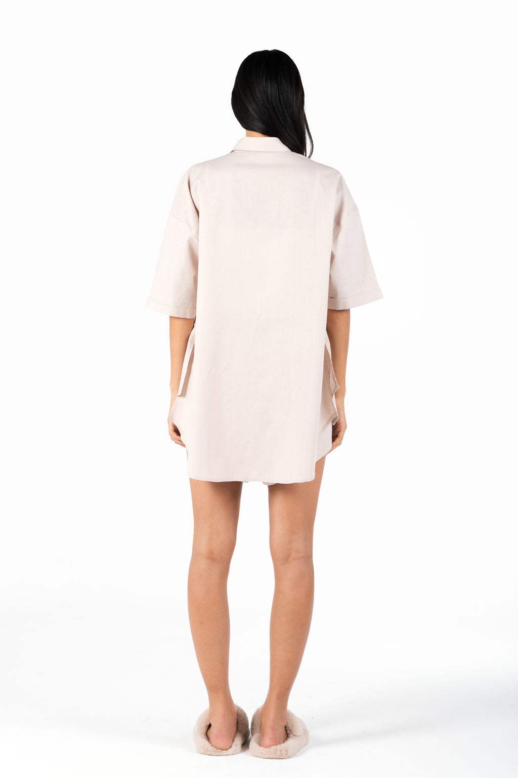 The Slow Errands Linen set in Sand beige