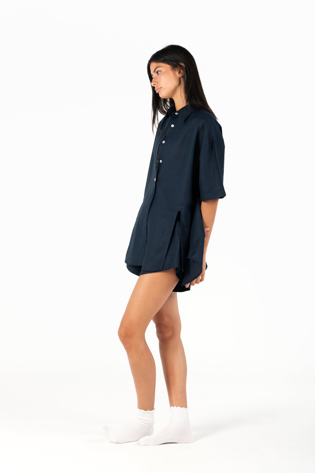 The Slow Errands Linen set in Midnight