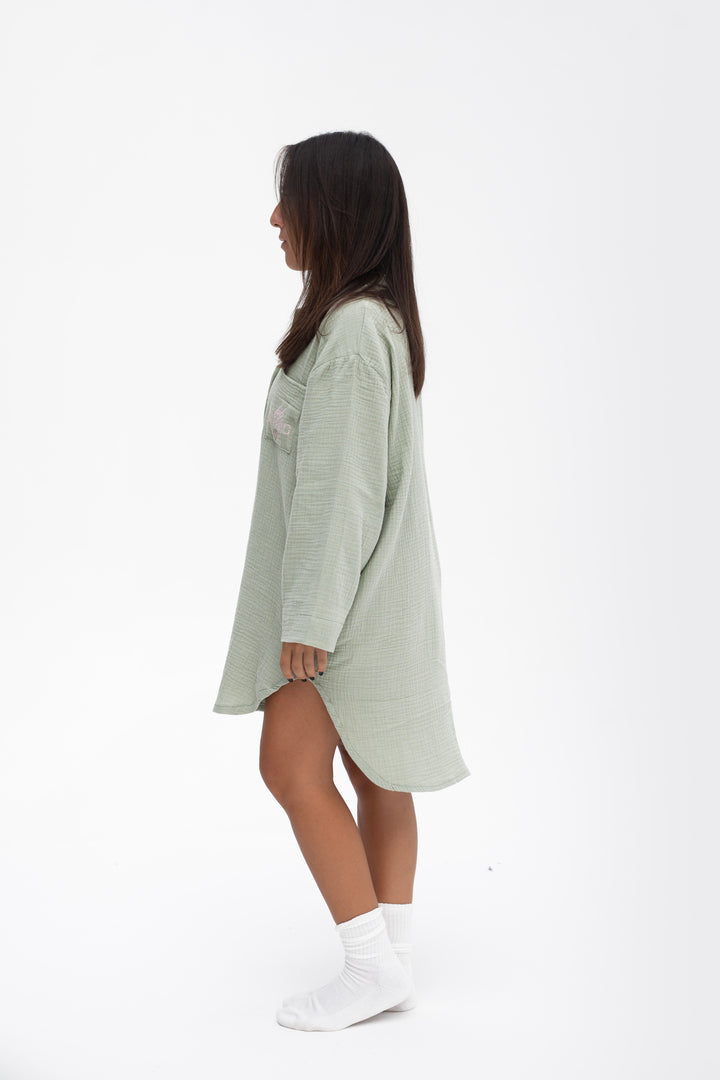 The Slumber Shirt In Soft sage
