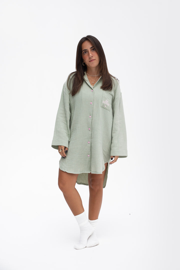 The Slumber Shirt In Soft sage