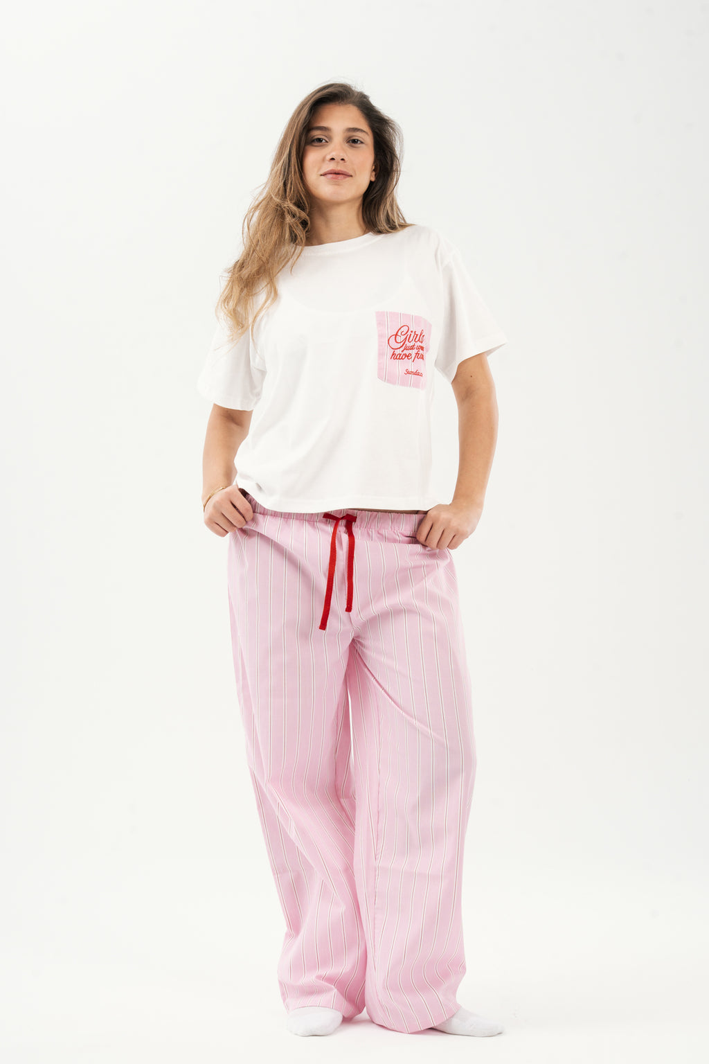The Stripes & Crumbs Set in Cherry
