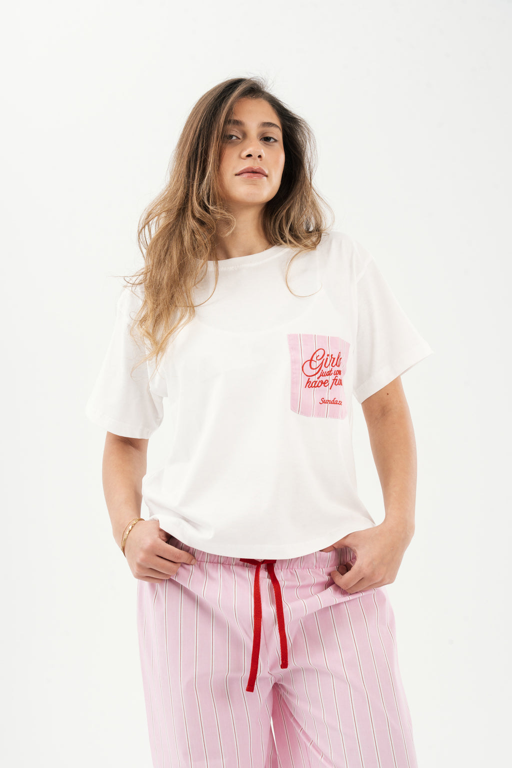 The Stripes & Crumbs Set in Cherry