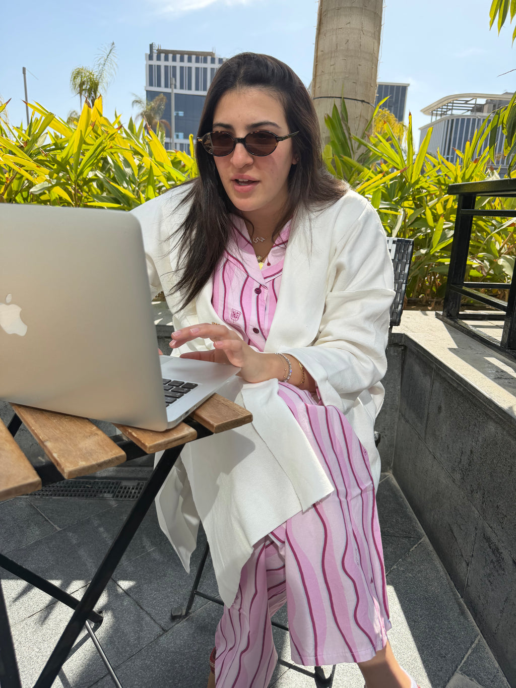 The Sleeplover Robe in biscuit beige