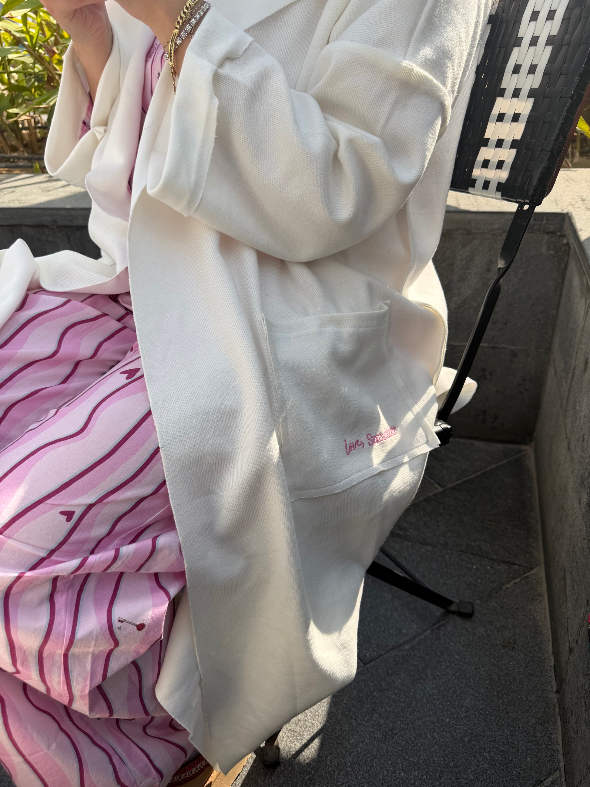 The Sleeplover Robe in biscuit beige