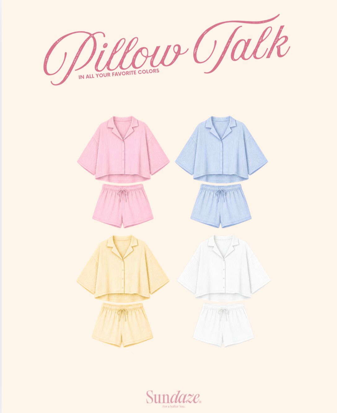 The Pillow Walk set in Powder Pink